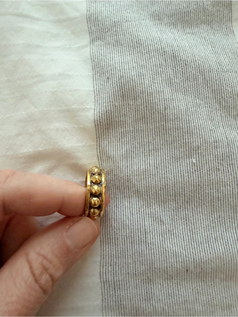 Brass Beaded Accent Ring - Boho Sol